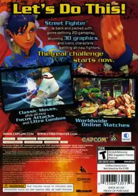 Street Fighter 4 (USA) box cover back